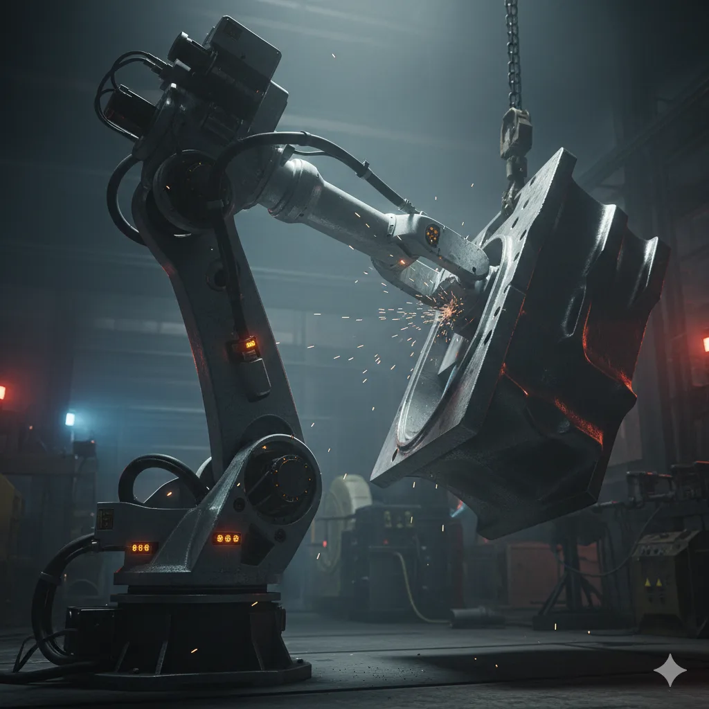 Industrial robot arm with heavy payload