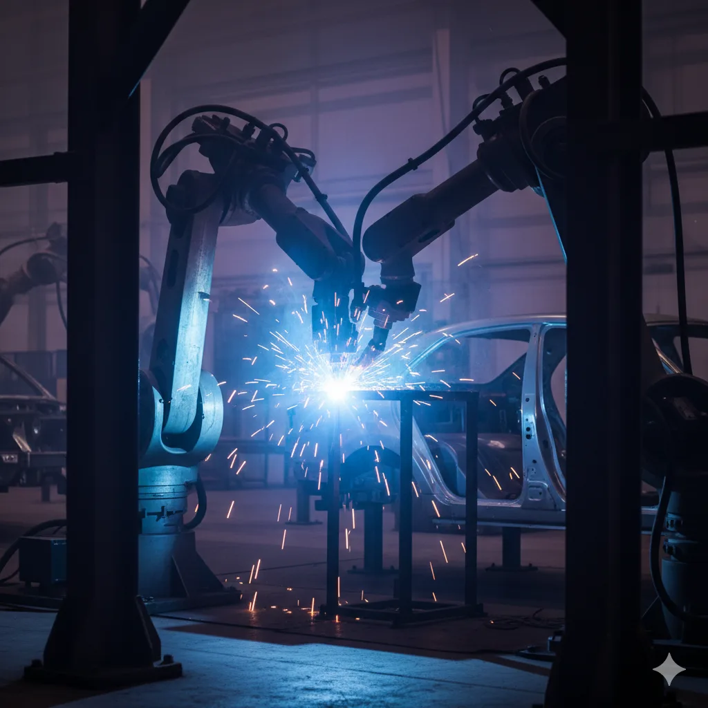 Welding robot automotive assembly